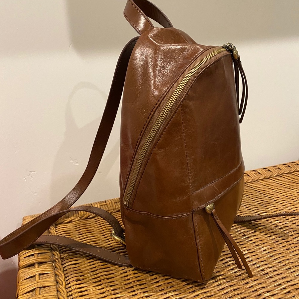 Brand New Brown Leather Hobo Backpack